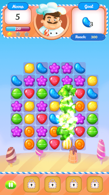 Gusto Yummy Chef - Match 3 Fruit Candy Puzzle Game - Screenshot 2